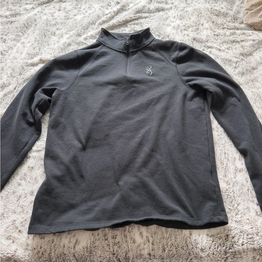 Browning Black and Yellow Zip-Neck Fleece Pullover
